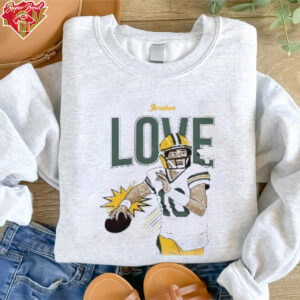 Jordan Love Green Bay Packers player comic shirt