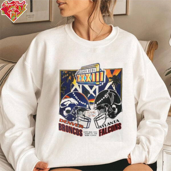 1999 Super Bowl Xxxiii Denver Broncos Vs Atlanta Falcons Shirt