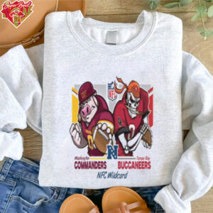 Washington Commanders VS Tampa Bay Buccaneers NFC Wildcard NFL 2024 2025 On Jan 12th 2025 Artwork By Eric Poole  T Shirt