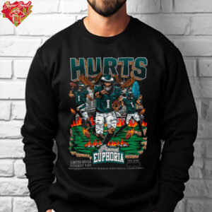 Official Jalen Hurts V2 Philadelphia Eagles NFL Planet Euphoria Artwork t shirt