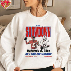 Patrick Mahomes vs Josh Allen The Showdown AFC Championship January 26, 2025 Arrowhead Shirt