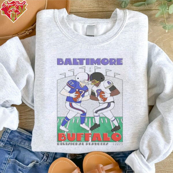 Baltimore Ravens VS Buffalo Bills Divisional Playoff NFL 2024 2025 On Jan 19th 2025 Essentials Unisex T Shirt