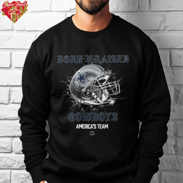 Born X Raised Dallas Cowboys Helmet Shirt