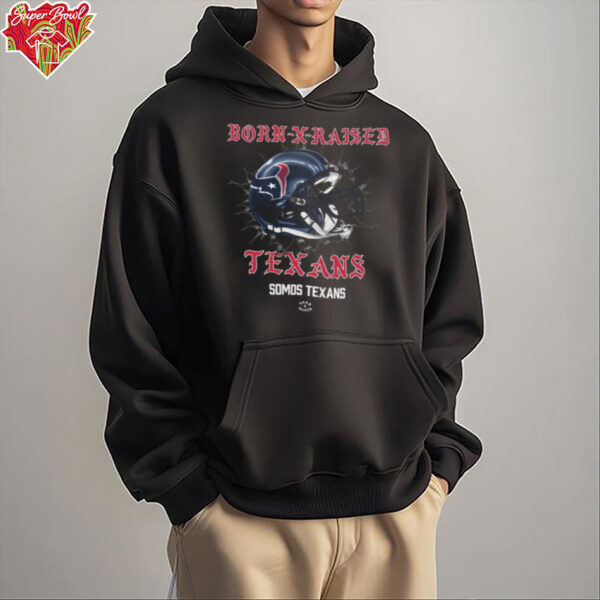 Born X Raised  Houston Texans Helmet Tee Shirt