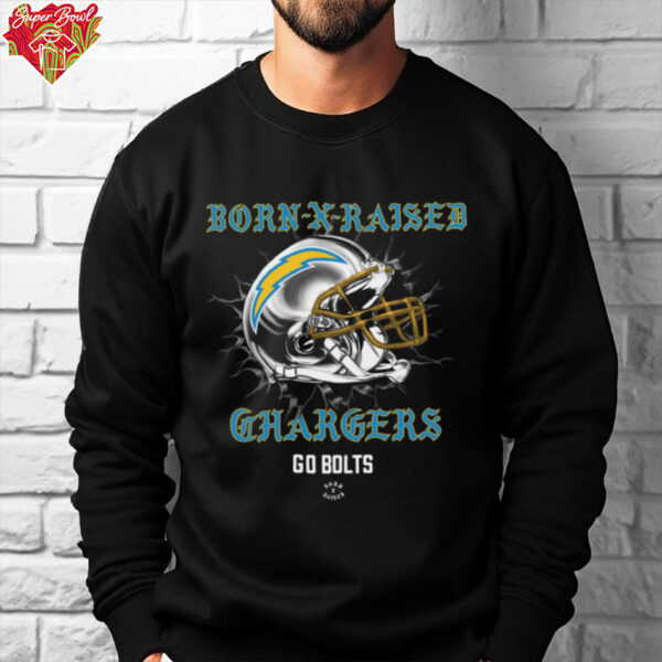 Born X Raised Los Angeles Chargers Helmet T Shirt