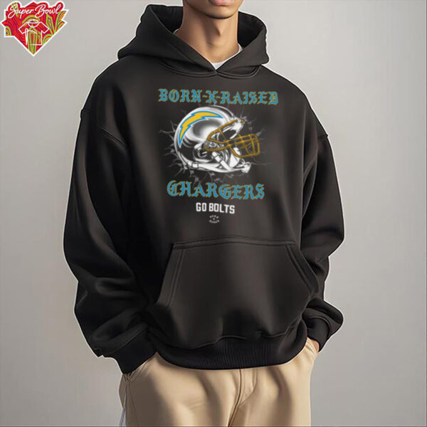 Born X Raised Los Angeles Chargers Helmet T Shirt