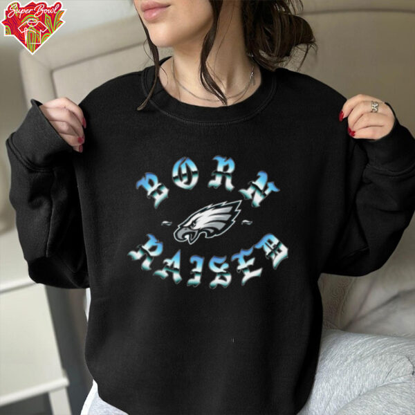 Born X Raised  Philadelphia Eagles Metal Rocker T Shirt