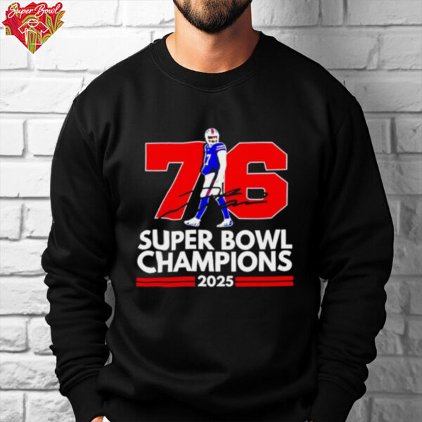 Buffalo Bills Josh Allen Afc East Champions To Super Bowl Champions 2025 signature shirt