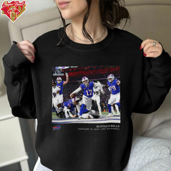 Buffalo Bills Josh Allen Black NFL Flash Features Divisional Round Unisex T Shirt