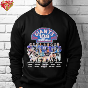 Official New York Giants 1925 2024 100 Centennial Signature T Shirt