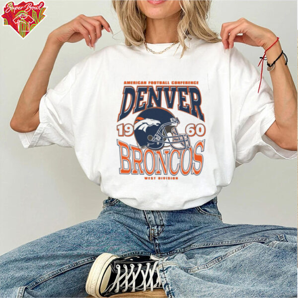 Denver Broncos Classic Team Helmet Long Sleeve T Shirt