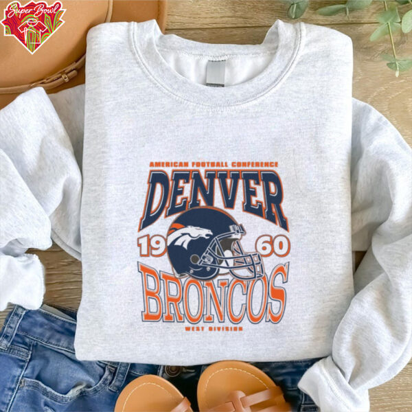 Denver Broncos Classic Team Helmet Long Sleeve T Shirt