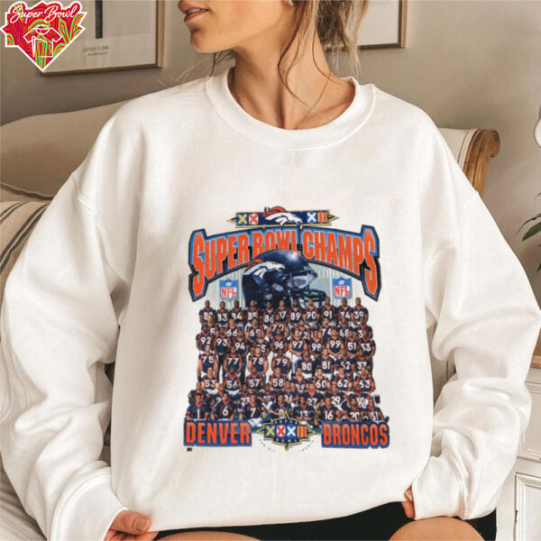 Denver Broncos Vintage 1998 Super Bowl Xxxii Starter Team T Shirt