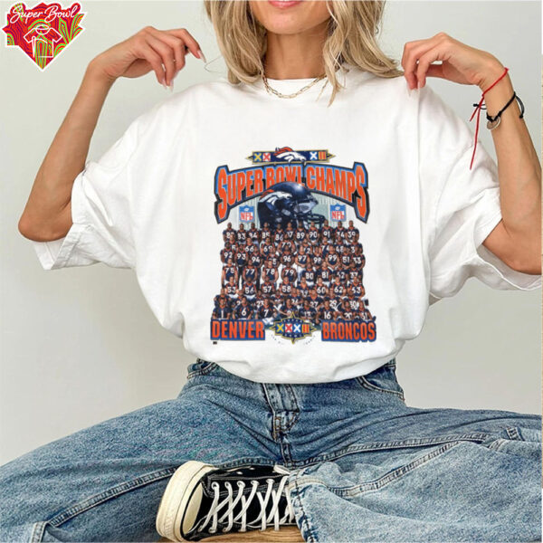 Denver Broncos Vintage 1998 Super Bowl Xxxii Starter Team T Shirt