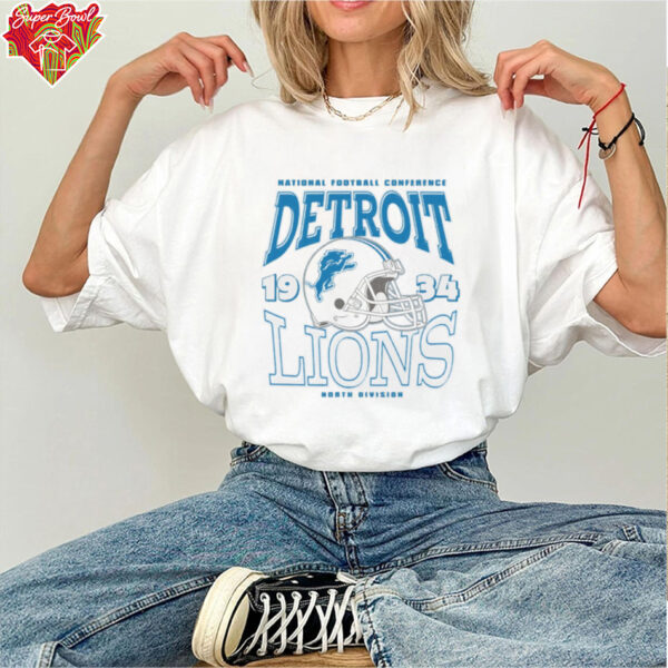 Detroit Lions Classic Team Helmet Long Sleeve T Shirt