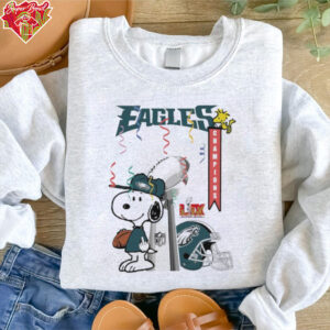 Philadelphia Eagles X Snoopy 2025 NFL Super Bowl LIX Champions Shirt