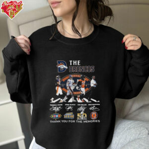 Denver Broncos 65 Years Of The Memories And Victory Signatures Shirt