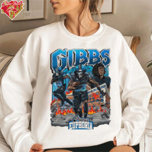 Jahmyr Gibbs Detroit Lions Football flames comic shirt