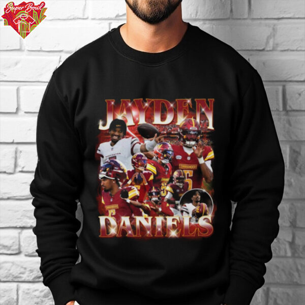 Jayden Daniels Washington Commanders Retro Bootleg T Shirt