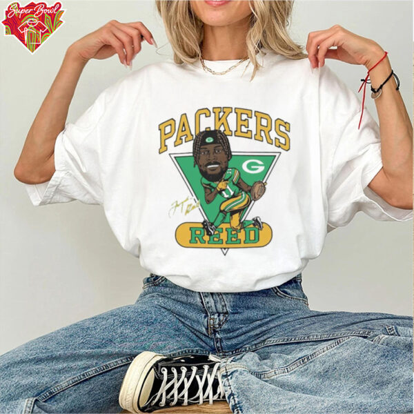 Jayden Reed Green Bay Packers player signature caricature shirt