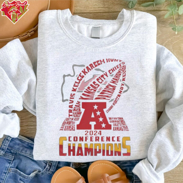 Kansas City Chiefs 2024 AFC Champions Player Names Shirt