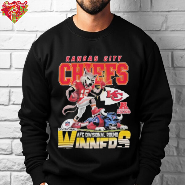 Kansas City Chiefs AFC Division Round Winners 2025 Mascot Shirt