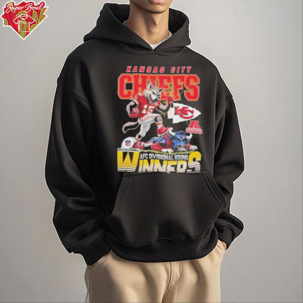 Kansas City Chiefs AFC Division Round Winners 2025 Mascot Shirt