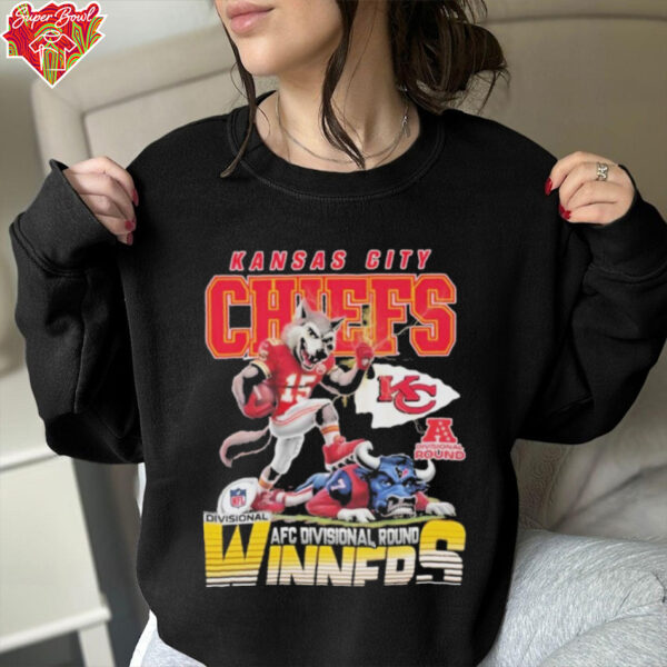 Kansas City Chiefs AFC Division Round Winners 2025 Mascot Shirt