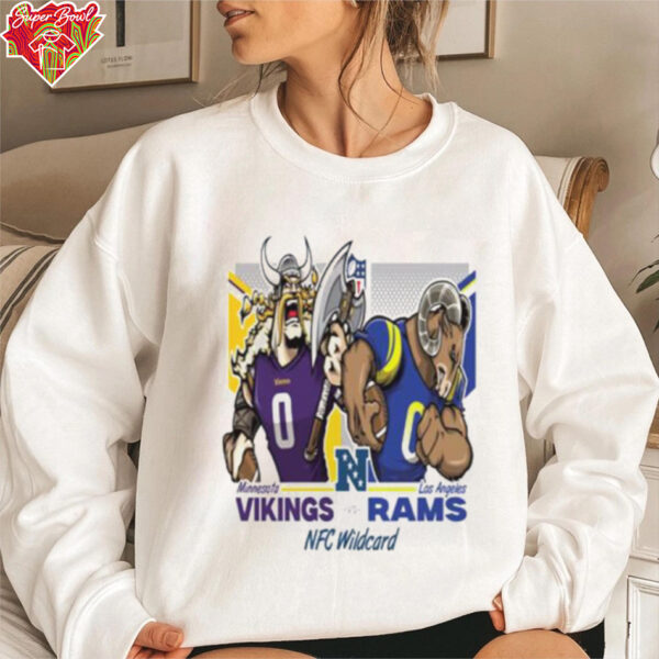 Minnesota Vikings VS Los Angeles Rams NFC Wildcard NFL 2024 2025 On Jan 12th 2025 Artwork By Eric Poole Essentials T Shirt