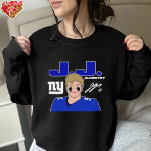 J.J. McCarthy New York Giants signature shirt