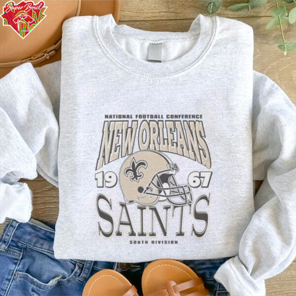 New Orleans Saints Classic Team Helmet Long Sleeve T Shirt