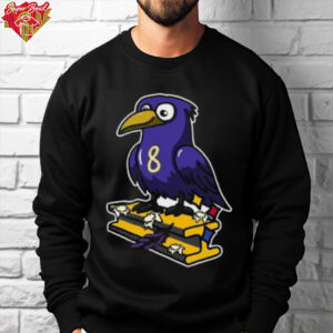 Lamar Jackson #8 Baltimore Ravens Football flames comic shirt