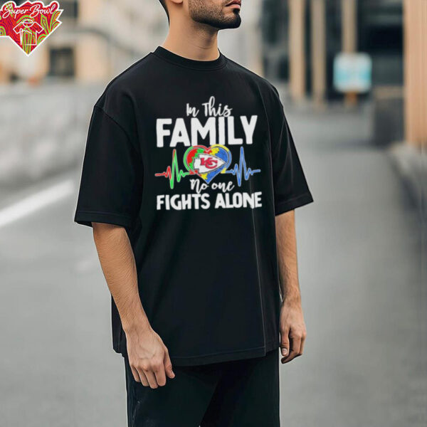 Official Kansas City Chiefs In This Family No One Fights Alone Shirt