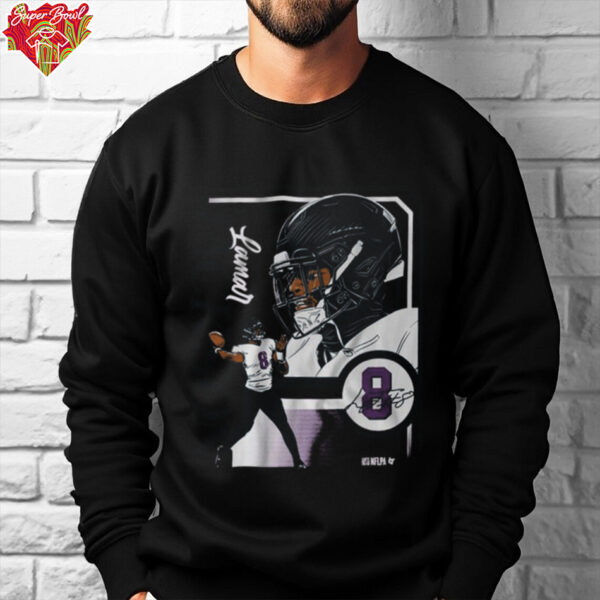 Official Lamar Jackson Baltimore Ravens NFL Football Collage Frame Signature t shirt