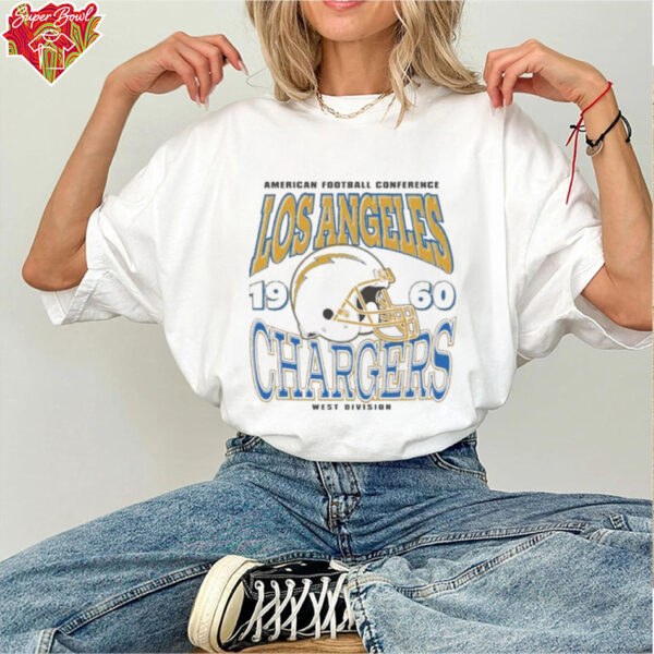 Official Los Angeles Chargers Team Helmet American Footbal Conference Shirt