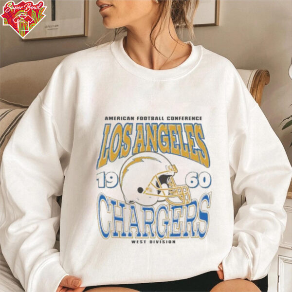 Official Los Angeles Chargers Team Helmet American Footbal Conference Shirt