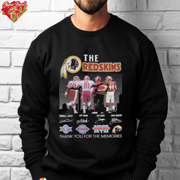 Official The Washington Commanders Redskins Thank You For The Memories T Shirt