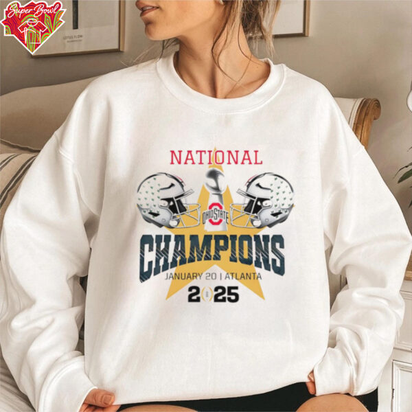 Ohio State Buckeyes National Champions 2025 helmet trophy shirt