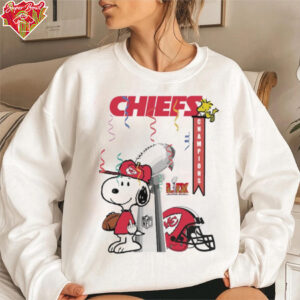 Kansas City Chiefs X Snoopy 2025 NFL Super Bowl LIX Champions Shirt