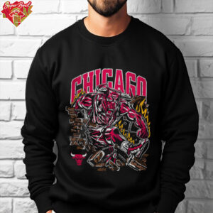 Chicago Bulls Crashing Through Wall Graphic shirt