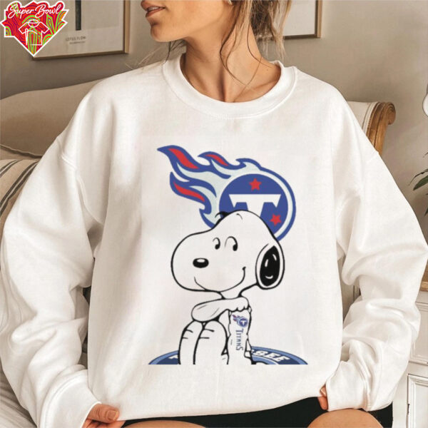 Snoopy Tattoo Tennessee Titans Logo Shirt