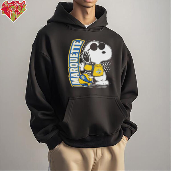 Snoopy X Marquette Golden Eagles Basketball 2024 2025 Shirt