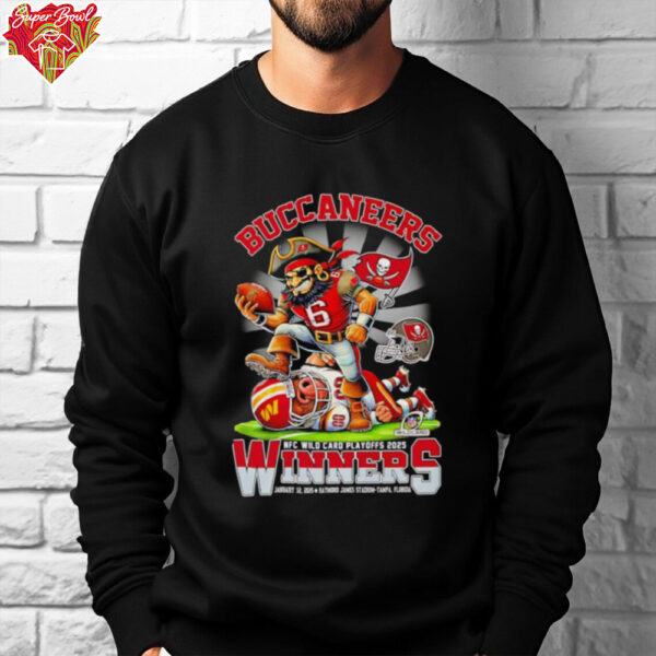 Tampa Bay Buccaneers NFC Wild Card Playoffs 2025 winners mascot shirt