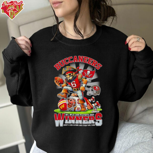 Tampa Bay Buccaneers NFC Wild Card Playoffs 2025 winners mascot shirt