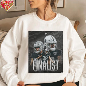 Official Las Vegas Raiders Brock Bowers AP Offensive Rookie Of The Year Award Finalist Poster t shirt