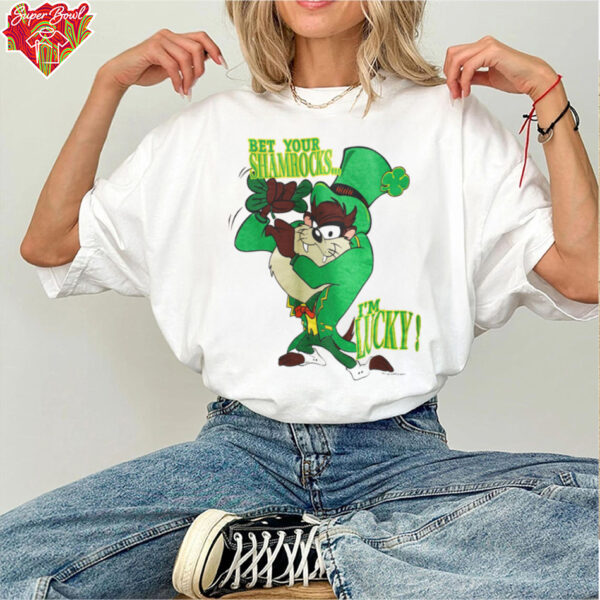 Vintage 1997 Looney Tunes Tasmanian Devil Shamrock Shirt