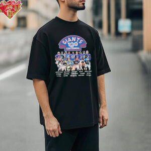 Official New York Giants 1925 2024 100 Centennial Signature T Shirt