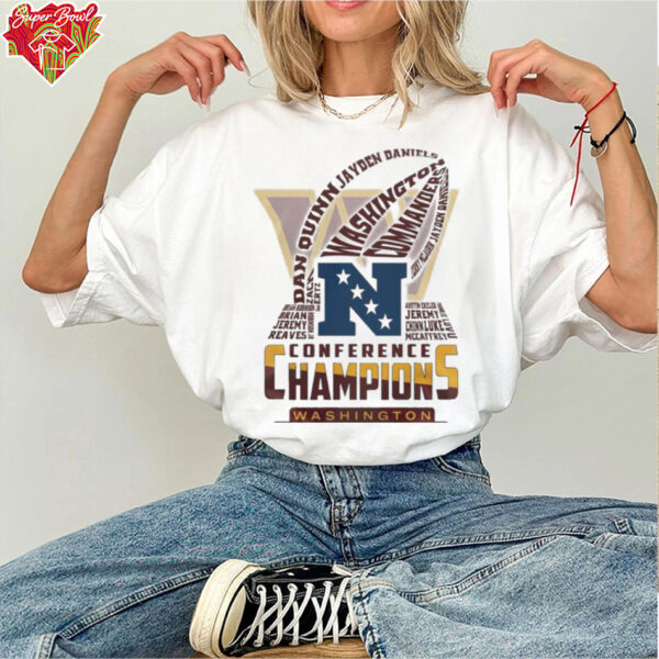 Washington Commanders 2024 NFC Champions Player Names Shirt