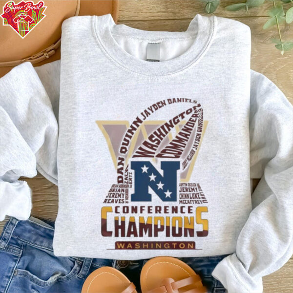 Washington Commanders 2024 NFC Champions Player Names Shirt