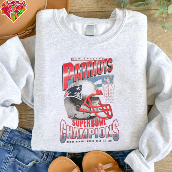 White New England Patriots 6X SB Champions Vintage Edition